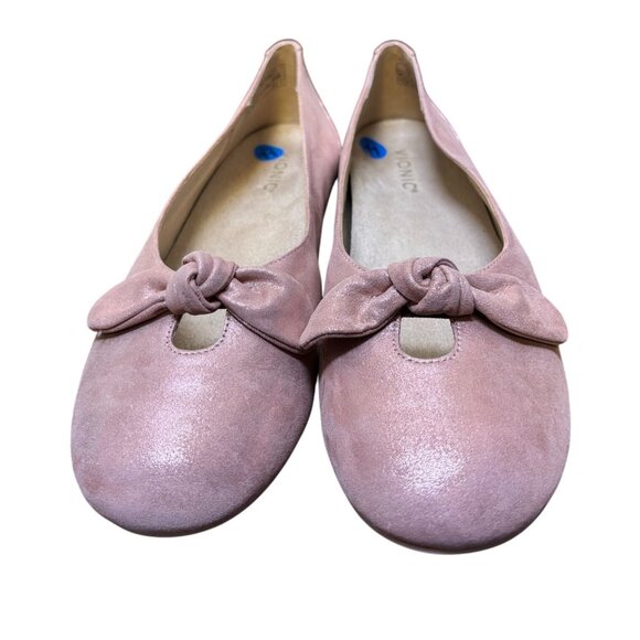 Vionic Pink Bow Knot Flats Size 11 - Picture 3 of 10
